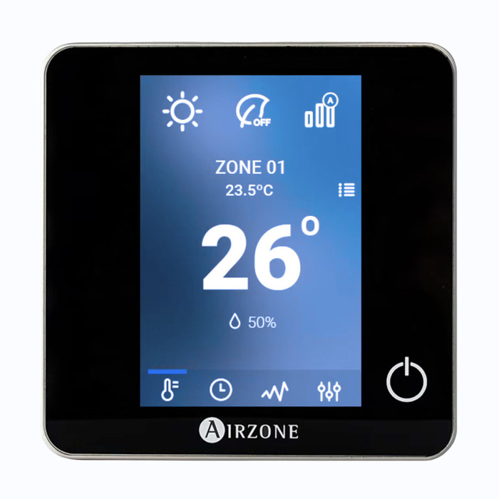 Airzone Blueface Zero vezetékes termosztát (fekete)