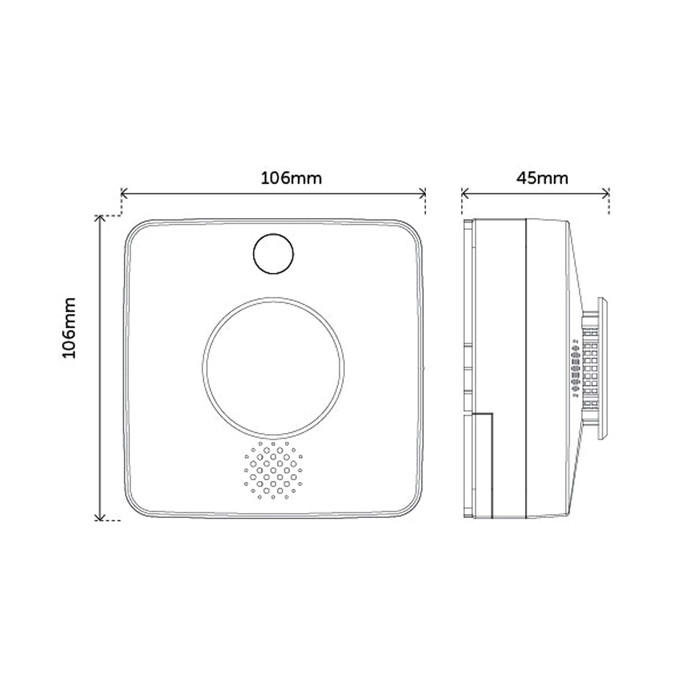 Heatit Z-Smoke2 Detector 230V (fehér) - 5